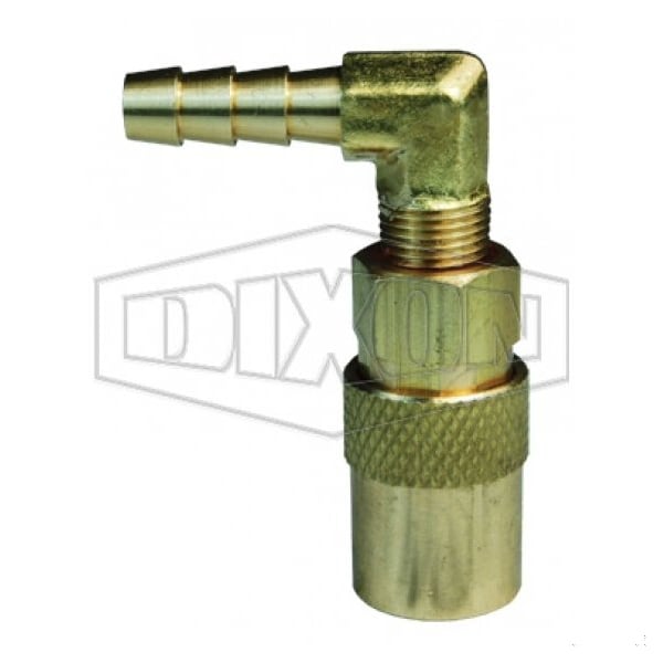 Dixon DQC CM Industrial Mold Interchange Unvalved Coupler, 1/4 in Nominal, Hose Barb, Brass 2CM9S2-B-E - main